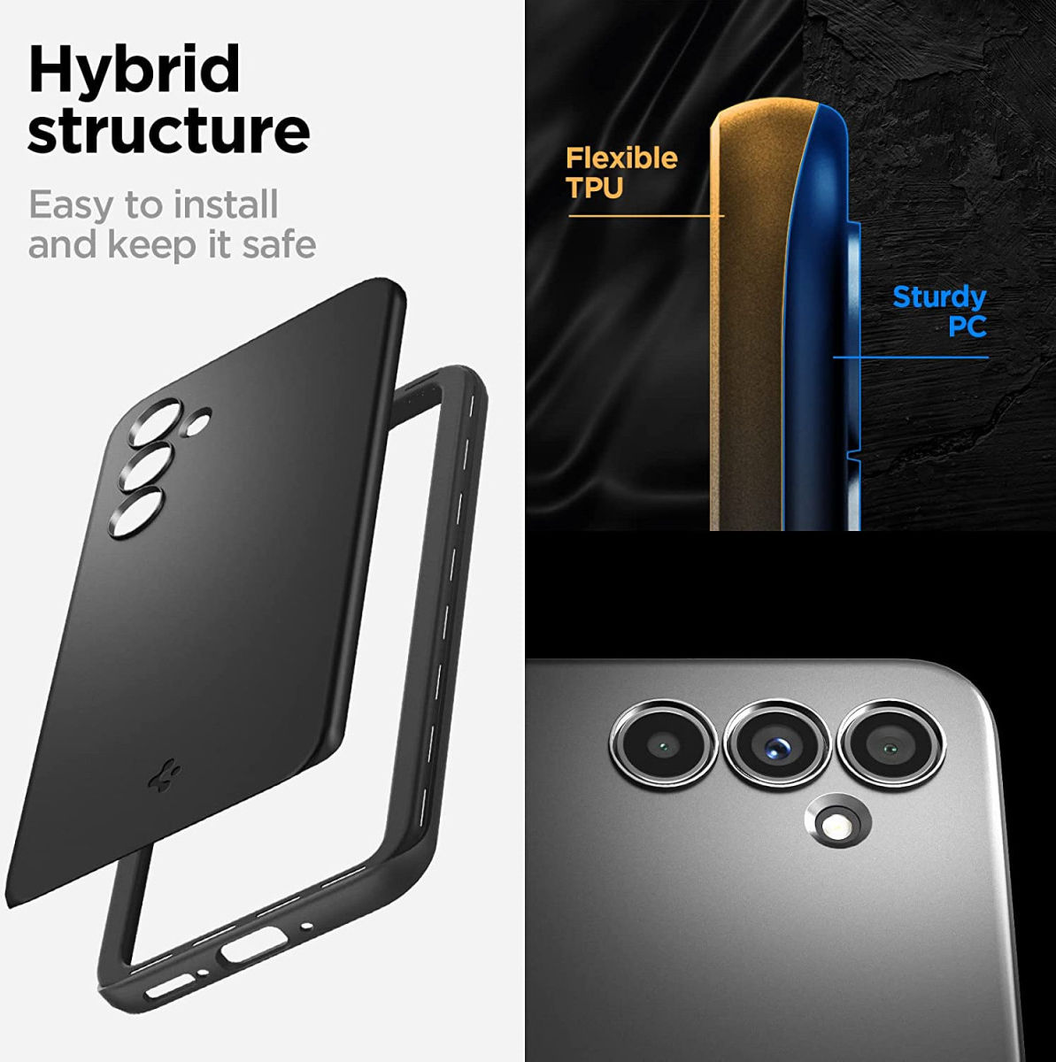Spigen Thin Fit Samsung Galaxy A54 Hoesje Back Cover Zwart afbeelding 5