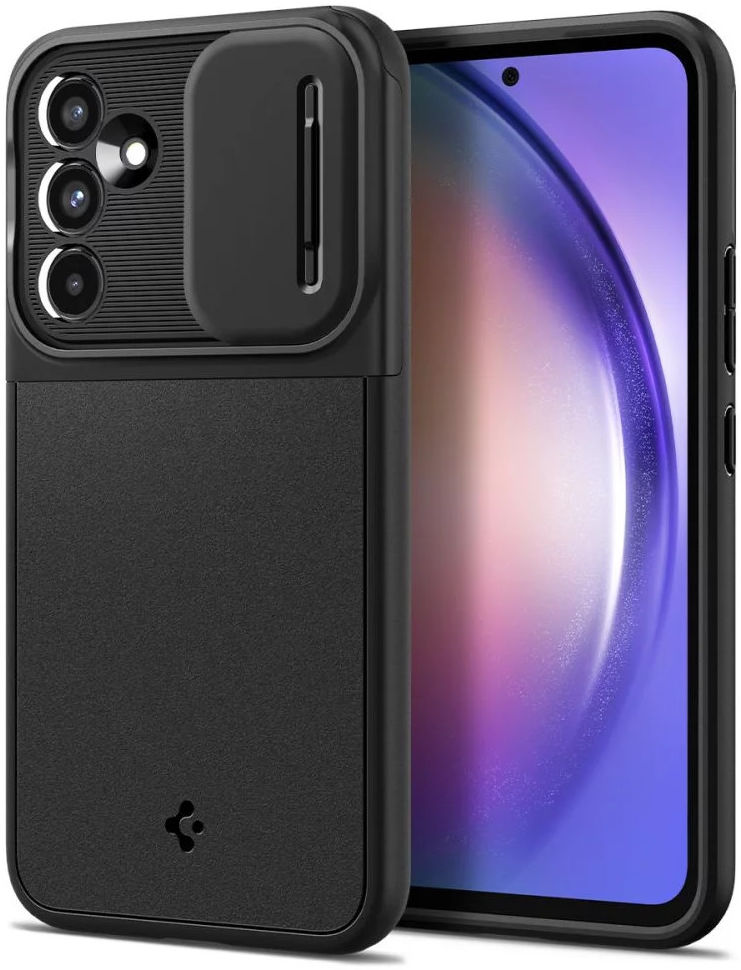 Spigen Optik Armor Samsung Galaxy A54 Hoesje Camera Slider Zwart afbeelding 1