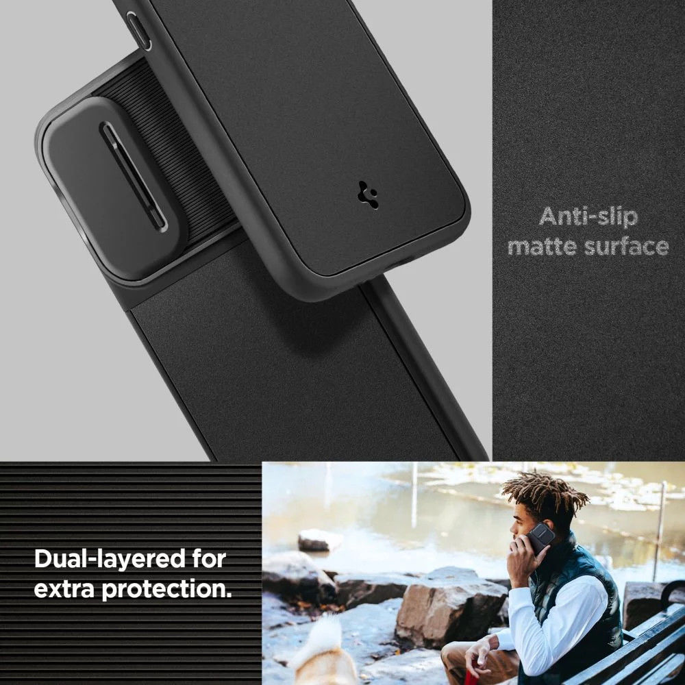 Spigen Optik Armor Samsung Galaxy A54 Hoesje Camera Slider Zwart afbeelding 7