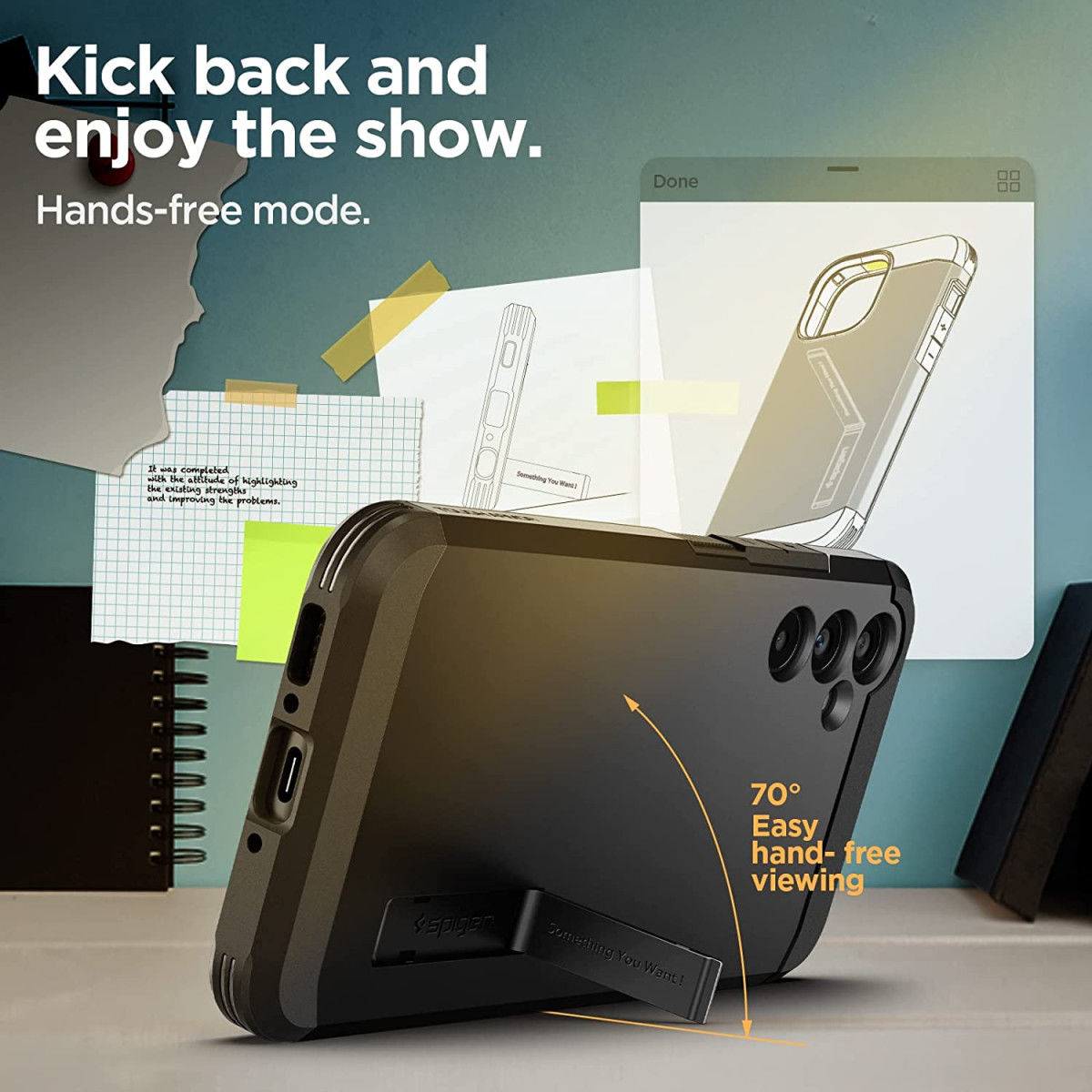 Spigen Tough Armor Samsung Galaxy A34 Hoesje Back Cover Zwart afbeelding 3