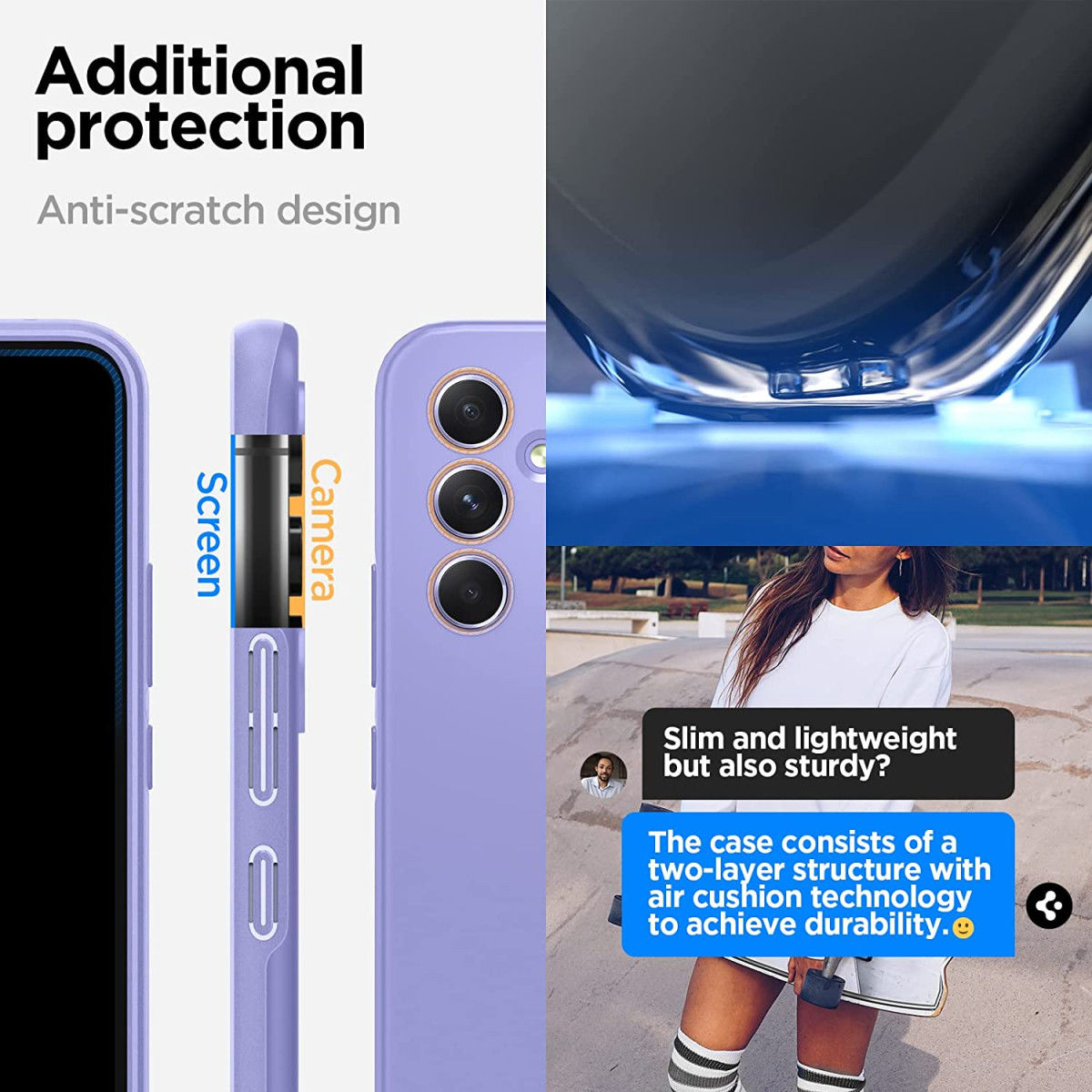 Spigen Thin Fit Samsung Galaxy A54 Hoesje Back Cover Paars afbeelding 4