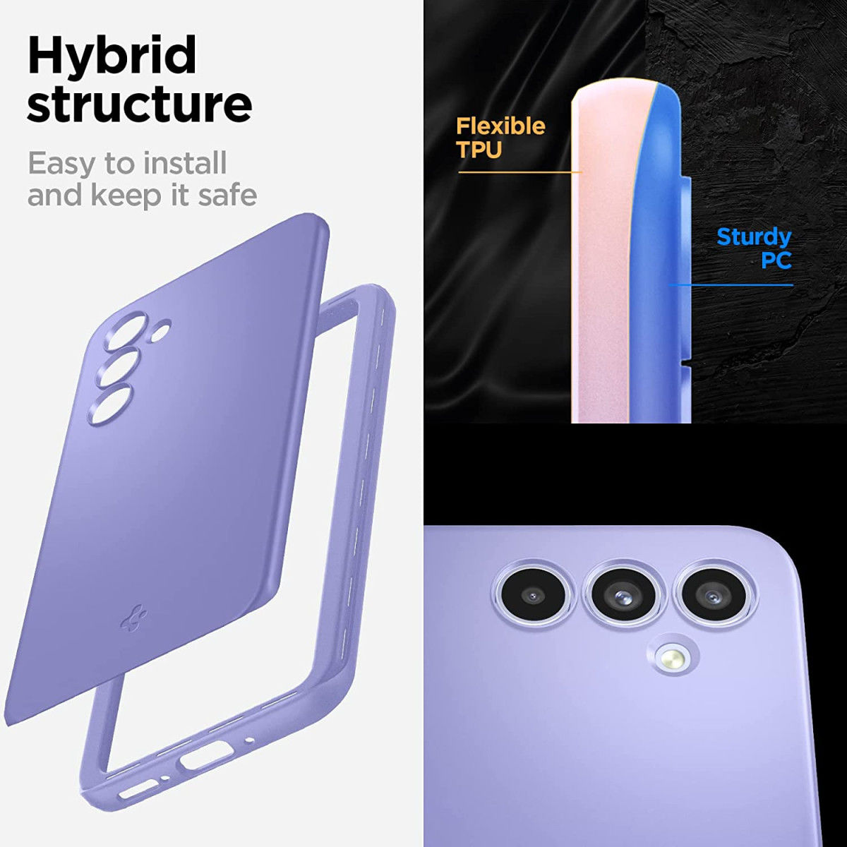 Spigen Thin Fit Samsung Galaxy A54 Hoesje Back Cover Paars afbeelding 6