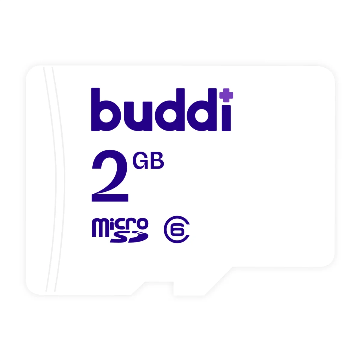 Buddi MicroSD Geheugenkaart met SD Kaart Adapter 2GB Wit afbeelding 1