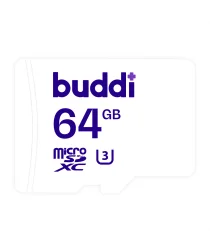 Buddi MicroSDXC Geheugenkaart met SD Kaart Adapter 64GB Wit