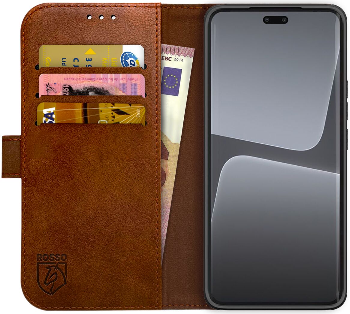 Rosso Element Xiaomi 13 Lite Hoesje Book Cover Wallet Bruin afbeelding 1