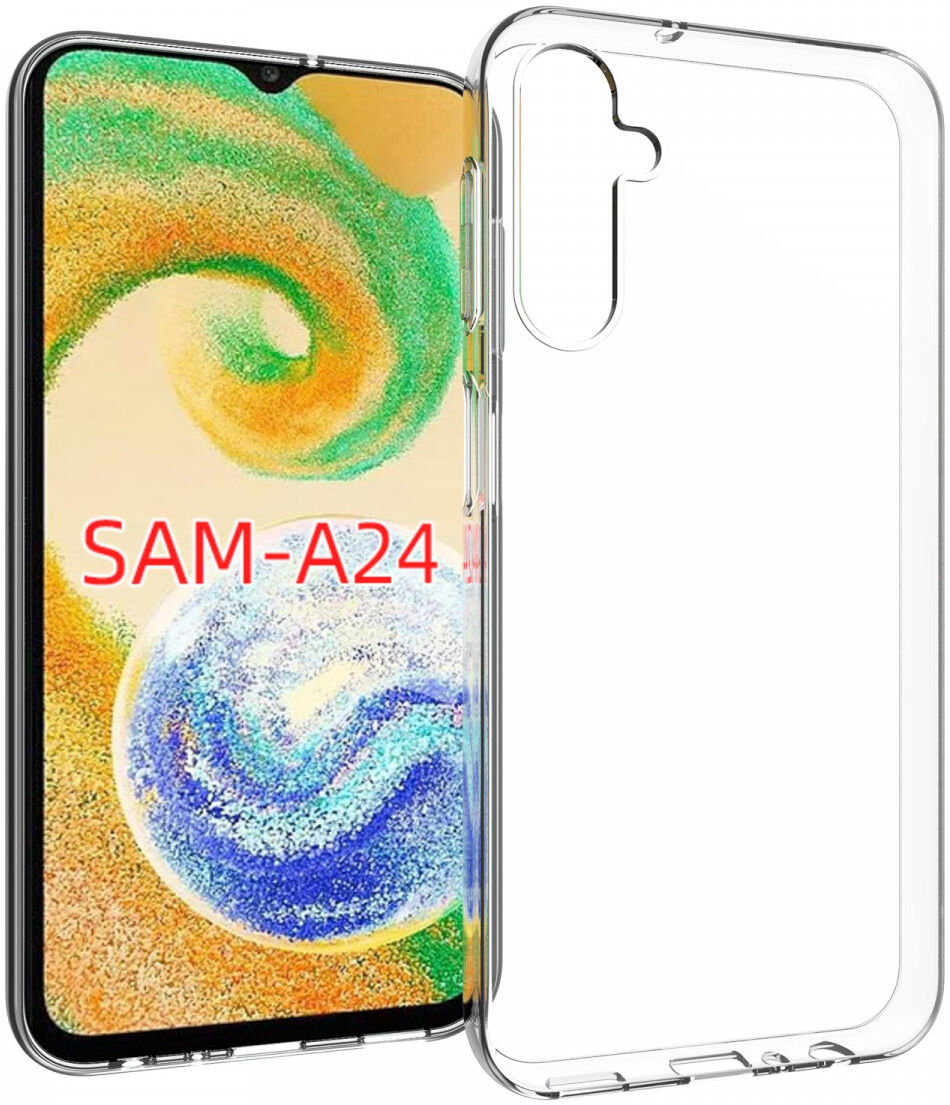 Samsung Galaxy A24 Hoesje Dun TPU Back Cover Transparant afbeelding 1
