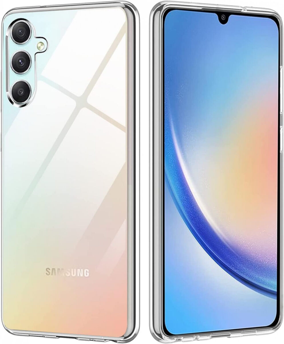 Samsung Galaxy A24 Hoesje Dun TPU Back Cover Transparant afbeelding 2