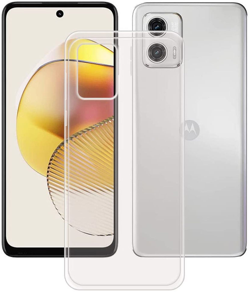 Motorola Moto G73 Hoesje Dun TPU Back Cover Transparant afbeelding 1