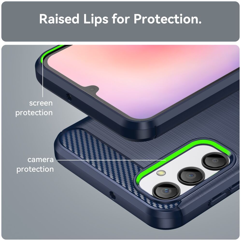 Samsung Galaxy A24 Hoesje Geborsteld TPU Flexibele Back Cover Blauw afbeelding 7