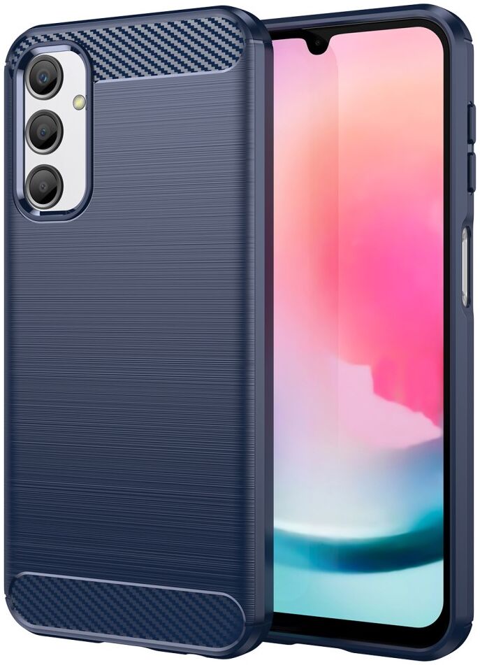 Samsung Galaxy A24 Hoesje Geborsteld TPU Flexibele Back Cover Blauw afbeelding 1