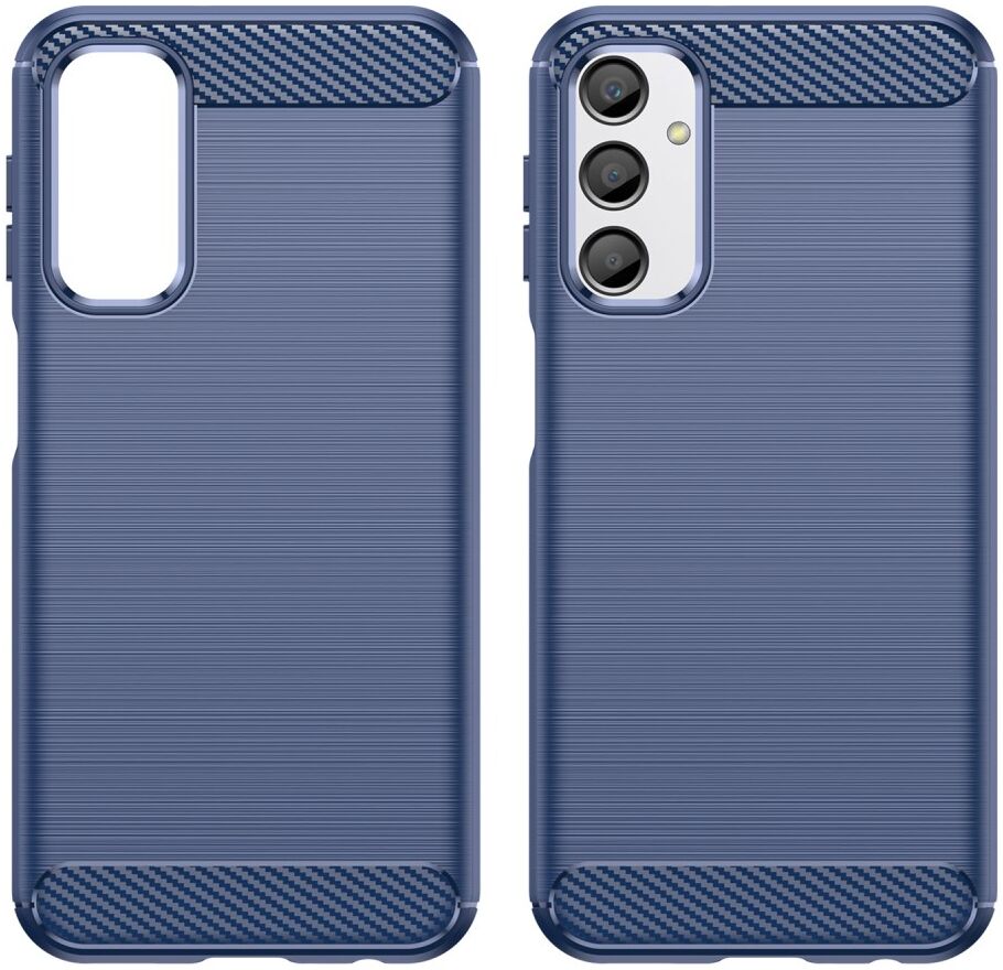 Samsung Galaxy A24 Hoesje Geborsteld TPU Flexibele Back Cover Blauw afbeelding 2