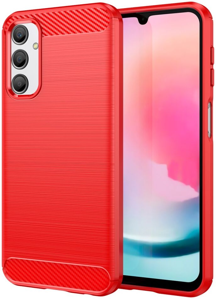 Samsung Galaxy A24 Hoesje Geborsteld TPU Flexibele Back Cover Rood afbeelding 1