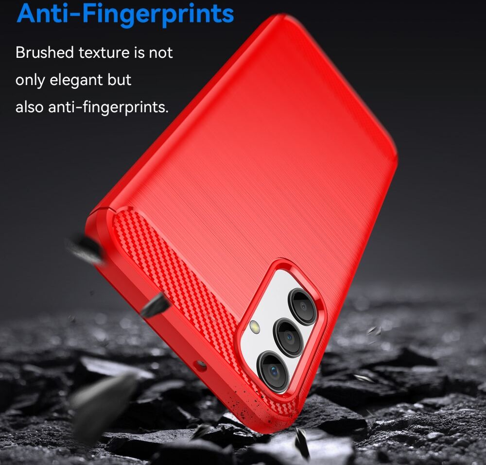 Samsung Galaxy A24 Hoesje Geborsteld TPU Flexibele Back Cover Rood afbeelding 4