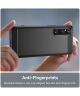 Sony Xperia 1 V Hoesje Geborsteld TPU Flexibele Back Cover Zwart