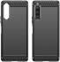 Sony Xperia 10 V Hoesje Geborsteld TPU Flexibele Back Cover Zwart afbeelding 2