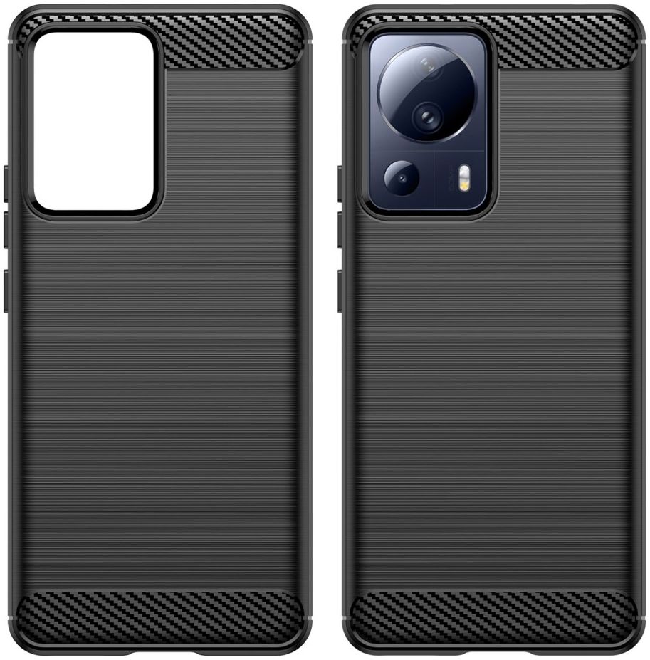 Xiaomi 13 Lite Hoesje Geborsteld TPU Flexibele Back Cover Zwart afbeelding 9