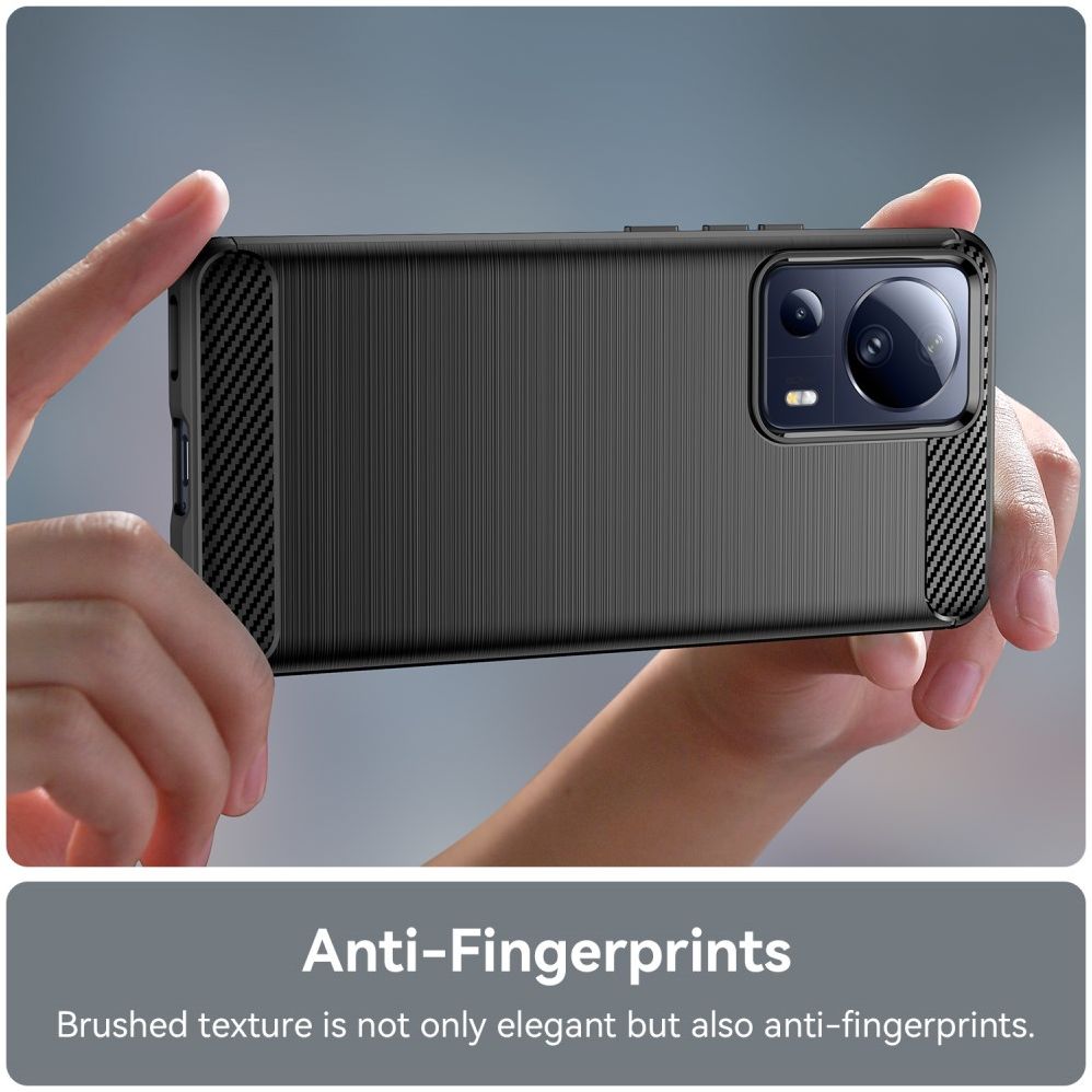 Xiaomi 13 Lite Hoesje Geborsteld TPU Flexibele Back Cover Zwart afbeelding 6