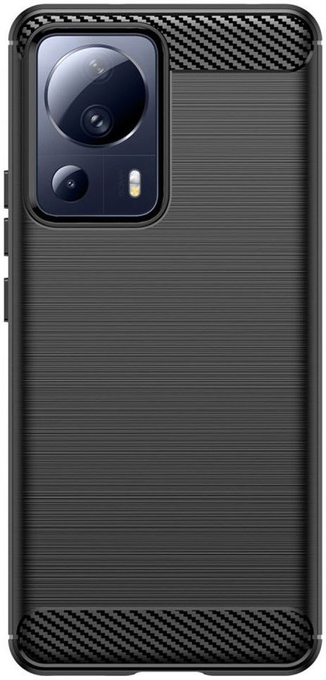 Xiaomi 13 Lite Hoesje Geborsteld TPU Flexibele Back Cover Zwart afbeelding 2