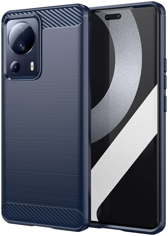 Xiaomi 13 Lite Hoesje Geborsteld TPU Flexibele Back Cover Blauw afbeelding 1
