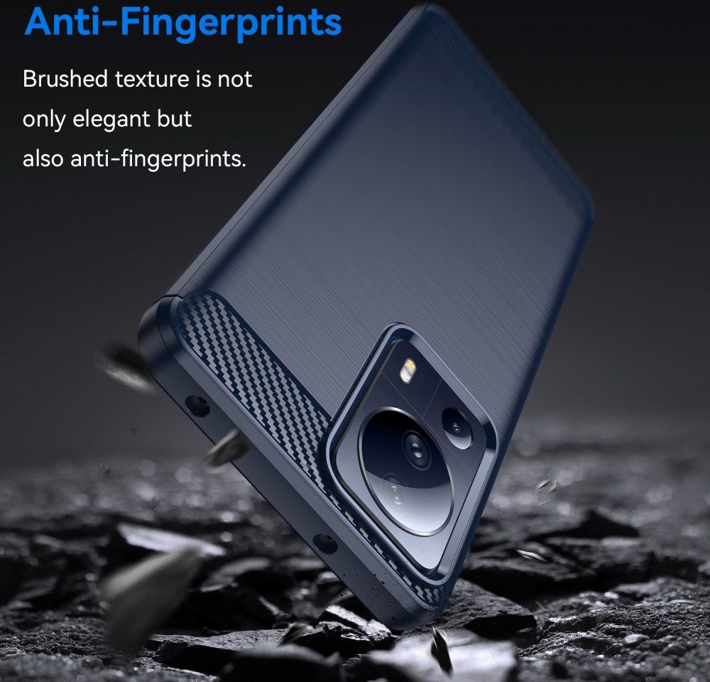Xiaomi 13 Lite Hoesje Geborsteld TPU Flexibele Back Cover Blauw afbeelding 4