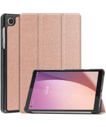 Lenovo Tab M8 Gen 4 Hoes Tri-Fold Book Case met Standaard Roze Goud