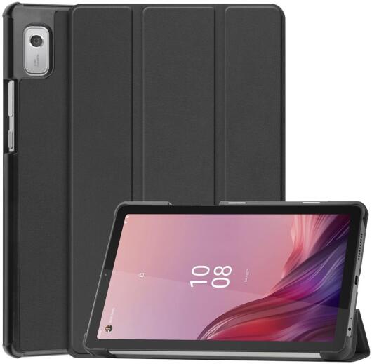 Lenovo Tab M9 Hoes Tri-Fold Book Case met Standaard Zwart afbeelding 1