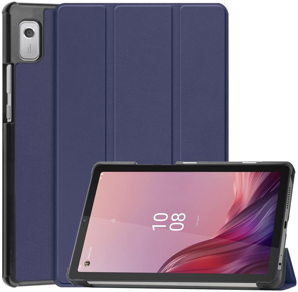 Lenovo Tab M9 Hoes Tri-Fold Book Case met Standaard Blauw afbeelding 1