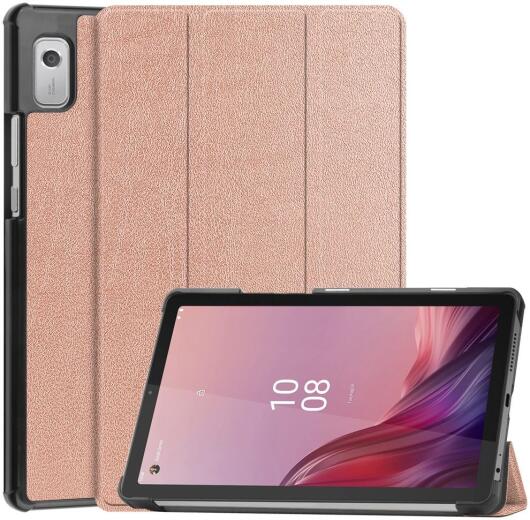 Lenovo Tab M9 Hoes Tri-Fold Book Case met Standaard Roze Goud afbeelding 1