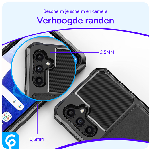 Samsung Galaxy A14 3 in 1 Back Cover Portemonnee Hoesje Zwart afbeelding 4