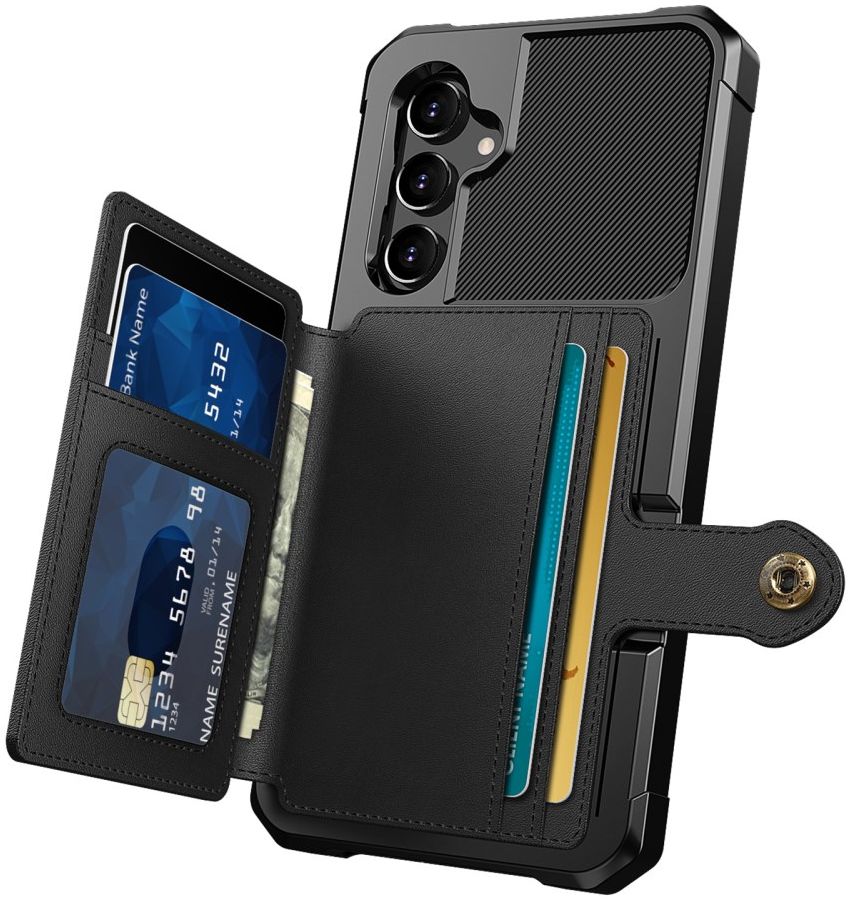Samsung Galaxy A54 3 in 1 Back Cover Portemonnee Hoesje Zwart afbeelding 8