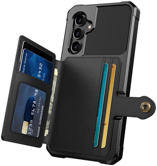 Samsung Galaxy A54 3 in 1 Back Cover Portemonnee Hoesje Zwart afbeelding 8