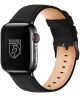 Rosso Deluxe - Apple Watch Bandje - 1-9/SE 38MM/40MM/41MM - Echt Leer Zwart