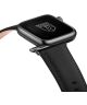 Rosso Deluxe - Apple Watch Bandje - 1-10/SE - 38/40/41/42MM - Echt Leer - Zwart