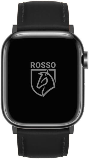 Rosso Deluxe - Apple Watch Bandje - 1-10/SE - 38/40/41/42MM - Echt Leer - Zwart afbeelding 2