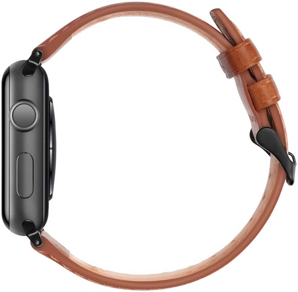 Rosso Deluxe Apple Watch Band - 1-10/SE/Ultra - 49/46/45/44/42MM - Leer - Bruin afbeelding 4