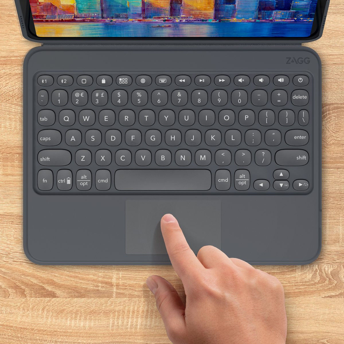 ZAGG Pro Keys Apple iPad 10.2 Toetsenbord Hoes met Trackpad Zwart afbeelding 10