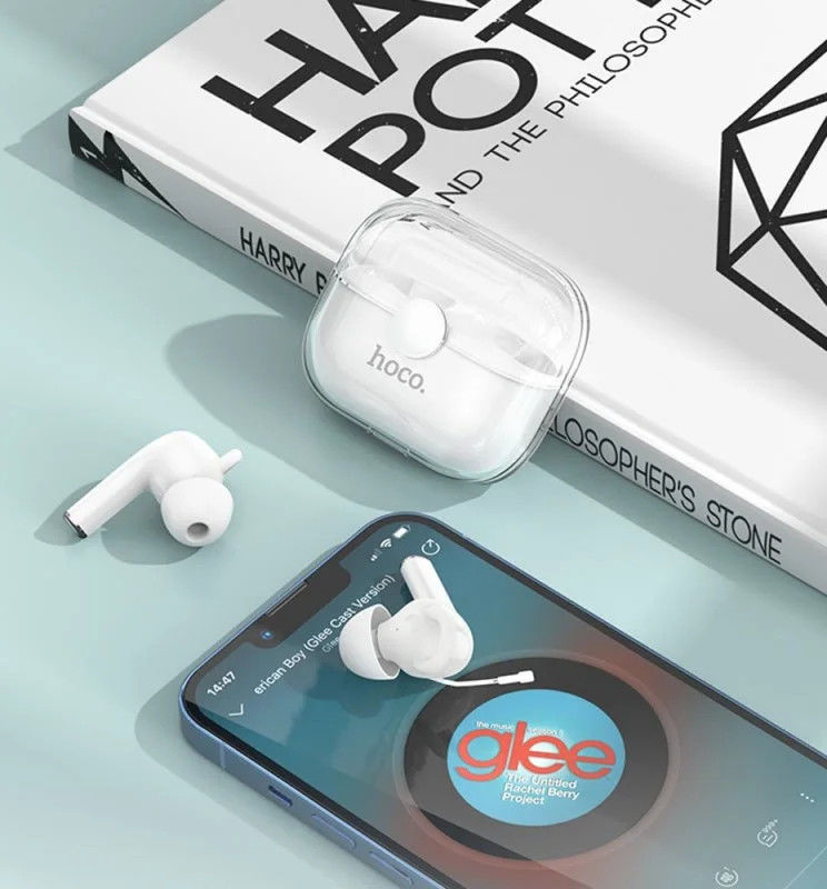 Hoco EW22 Draadloze Oordopjes met Noise Cancelling Wit afbeelding 3