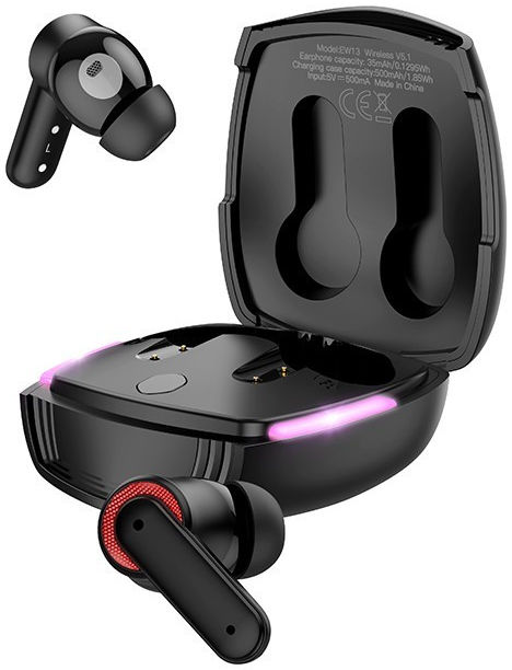 Hoco EW13 Draadloze Bluetooth Gaming Headset Noise Cancelling Zwart afbeelding 1