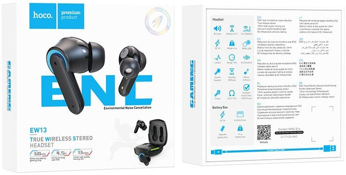 Hoco EW13 Draadloze Bluetooth Gaming Headset Noise Cancelling Zwart afbeelding 6