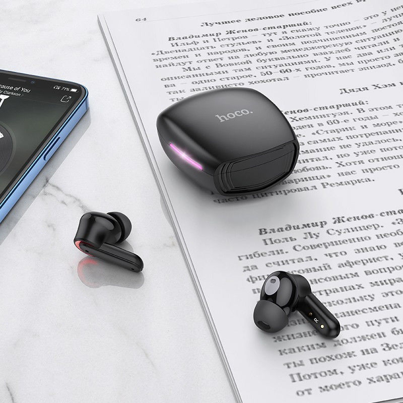Hoco EW13 Draadloze Bluetooth Gaming Headset Noise Cancelling Zwart afbeelding 2