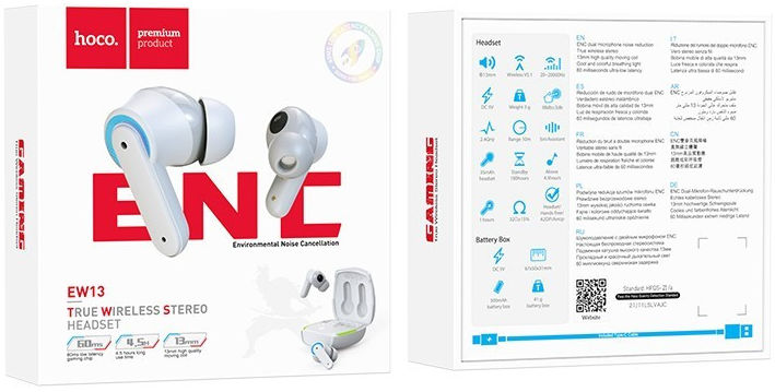 Hoco EW13 Draadloze Bluetooth Gaming Headset Noise Cancelling Grijs afbeelding 2