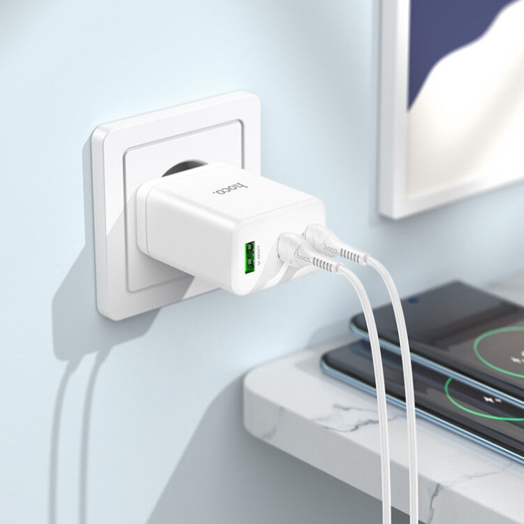 Hoco 35W USB/USB-C Snellader PD + QC 3.0 afbeelding 3