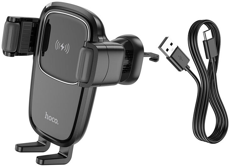 Hoco Ventilatierooster Telefoonhouder Auto met Draadloos Opladen 15W afbeelding 1