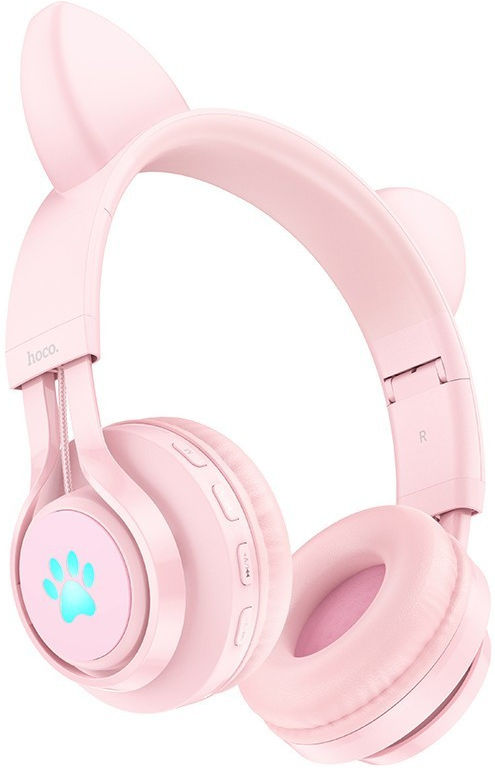 Hoco W39 Kattenoren Draadloze Bluetooth Headset Roze afbeelding 2