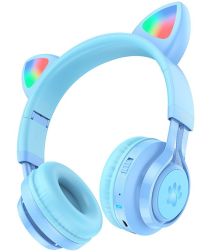 Hoco W39 Kattenoren Draadloze Bluetooth Headset Blauw