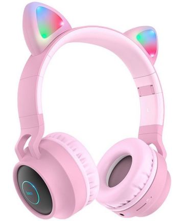 Hoco W27 Kattenoren Draadloze Bluetooth Headset Roze Headsets