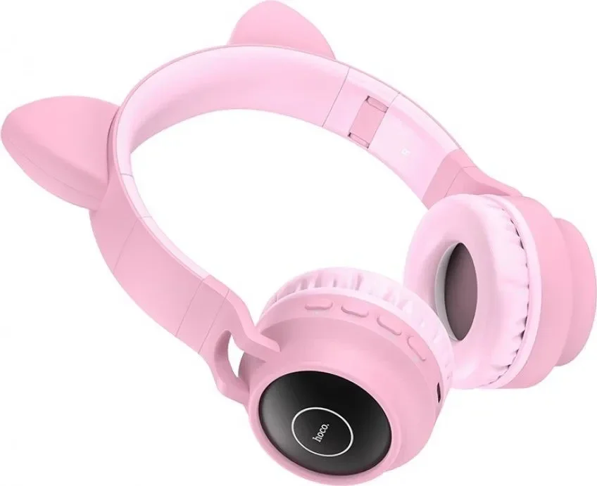Hoco Draadloze Kinder Koptelefoon Kattenoren Roze afbeelding 4