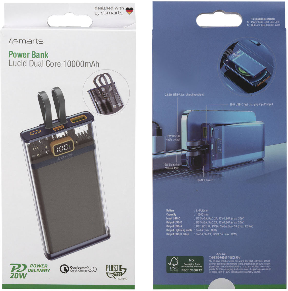 4smarts Powerbank 10.000 mAh Power Delivery Quick Charge 22.5W Blauw afbeelding 14