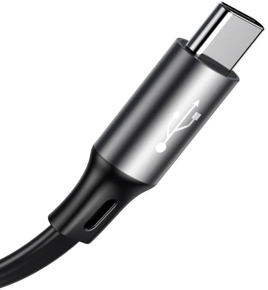 Baseus 3-in-1 USB naar Lightning/USB-C/Micro USB Kabel 3.5A 1.2M Grijs afbeelding 9