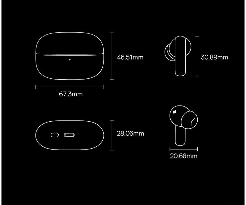 Baseus Storm 1 Wireless Bluetooth Earphones met Noise Cancelling Wit afbeelding 10
